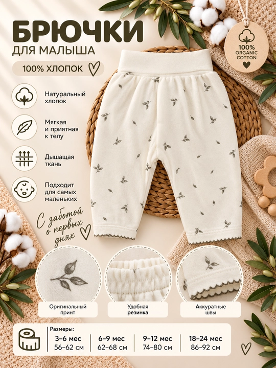 Tiffany Baby Olive Branch bolalar shimi, novdalar va barglar tasviri tushirilgan - 