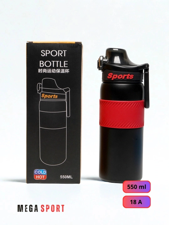 Suv, choy va qahva uchun sport termosi, zanglamaydigan po‘lat qopqoq, hajmi 550-600 ml
