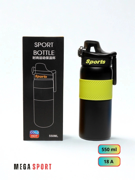 Suv, choy va qahva uchun sport termosi, zanglamaydigan po‘lat qopqoq, hajmi 550-600 ml