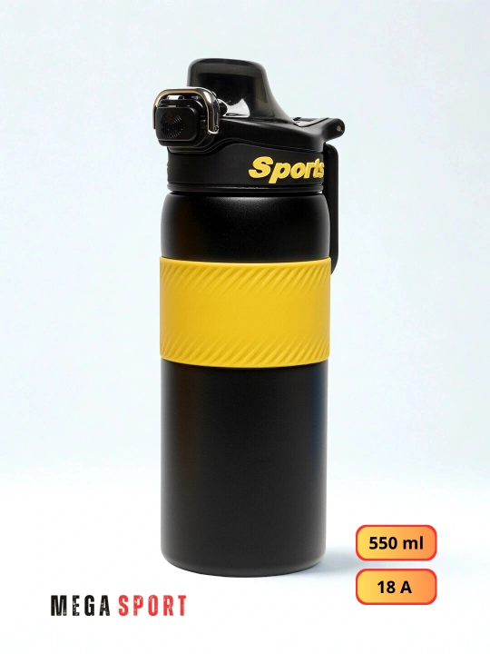 Suv, choy va qahva uchun sport termosi, zanglamaydigan po‘lat qopqoq, hajmi 550-600 ml