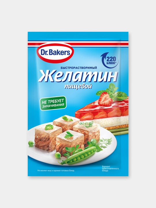 Быстрорастворимый желатин Dr. Bakers, 30 г