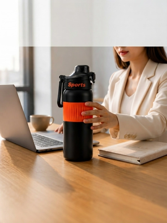 Suv, choy va qahva uchun sport termosi, zanglamaydigan po‘lat qopqoq, hajmi 550-600 ml