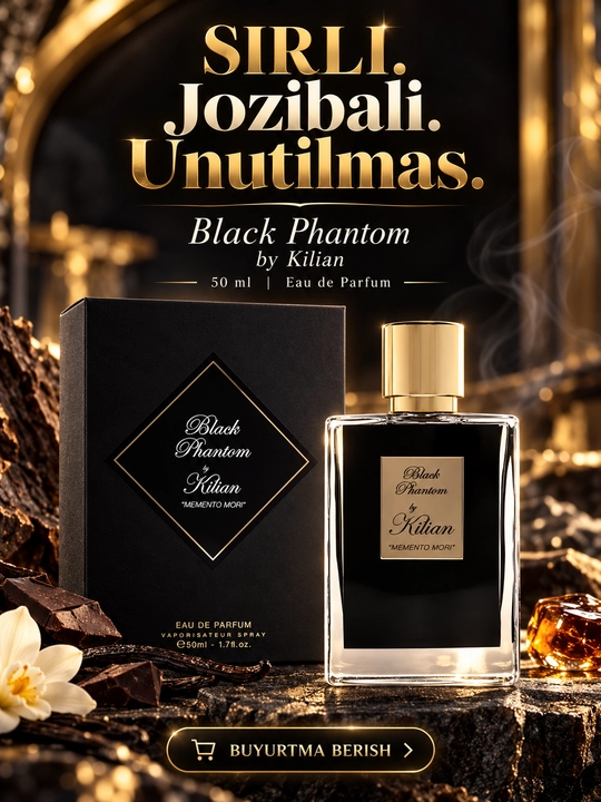 Kilian BLACK PHANTOM, Memento Mori - unutilmas, o‘ziga xos erkaklar ifori, 100 ml
