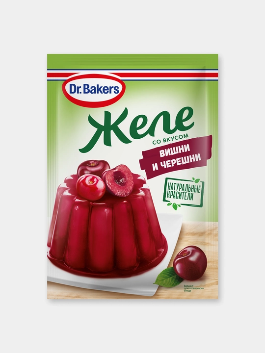 Желе для десерта Dr. Bakers, со вкусом вишни и черешни, 45 г