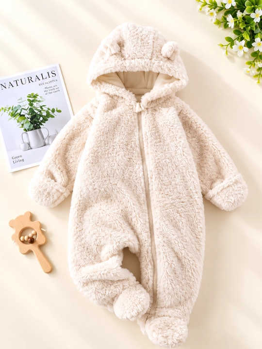 Комбинезон для новорождённых, Teddy Bear, мягкий зимний комбинезон для малыша
