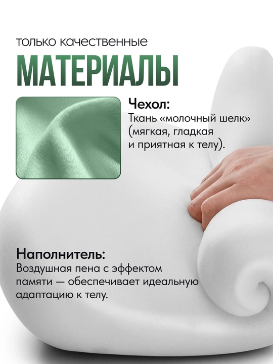 Ортопедическая подушка для сидения на стул и в автомобиль, с эффектом памяти
