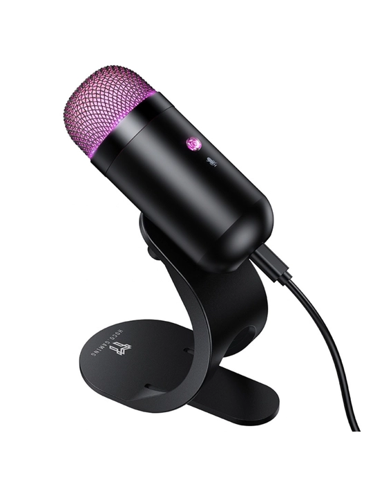 HOCO L50 Gaming Mikrofon USB Type-C, RGB yoritish, shovqinni kamaytirish, One-Key Mute