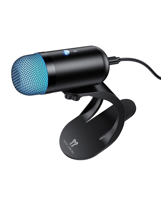HOCO L50 Gaming Mikrofon USB Type-C, RGB yoritish, shovqinni kamaytirish, One-Key Mute
