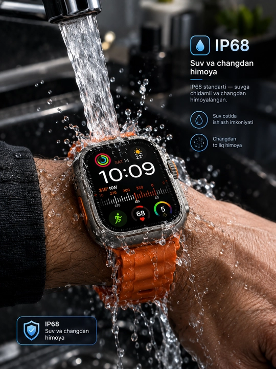 Apple WATCH Ultra 3 49 mm(1:1 lux copy) —  умные часы, oled дисплей