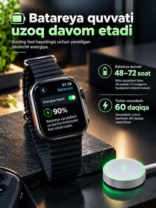 Apple WATCH Ultra 3 49 mm(1:1 lux copy) —  умные часы, oled дисплей