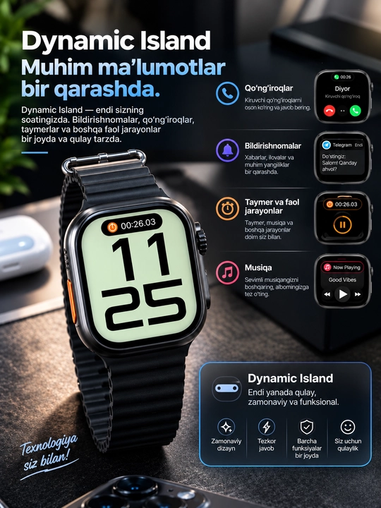 Apple WATCH Ultra 3 49 mm(1:1 lux copy) —  умные часы, oled дисплей