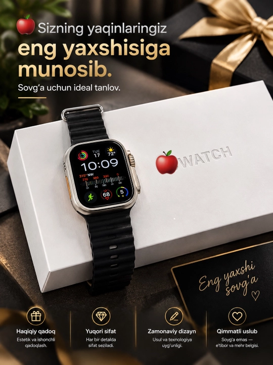 Apple WATCH Ultra 3 49 mm(1:1 lux copy) —  умные часы, oled дисплей