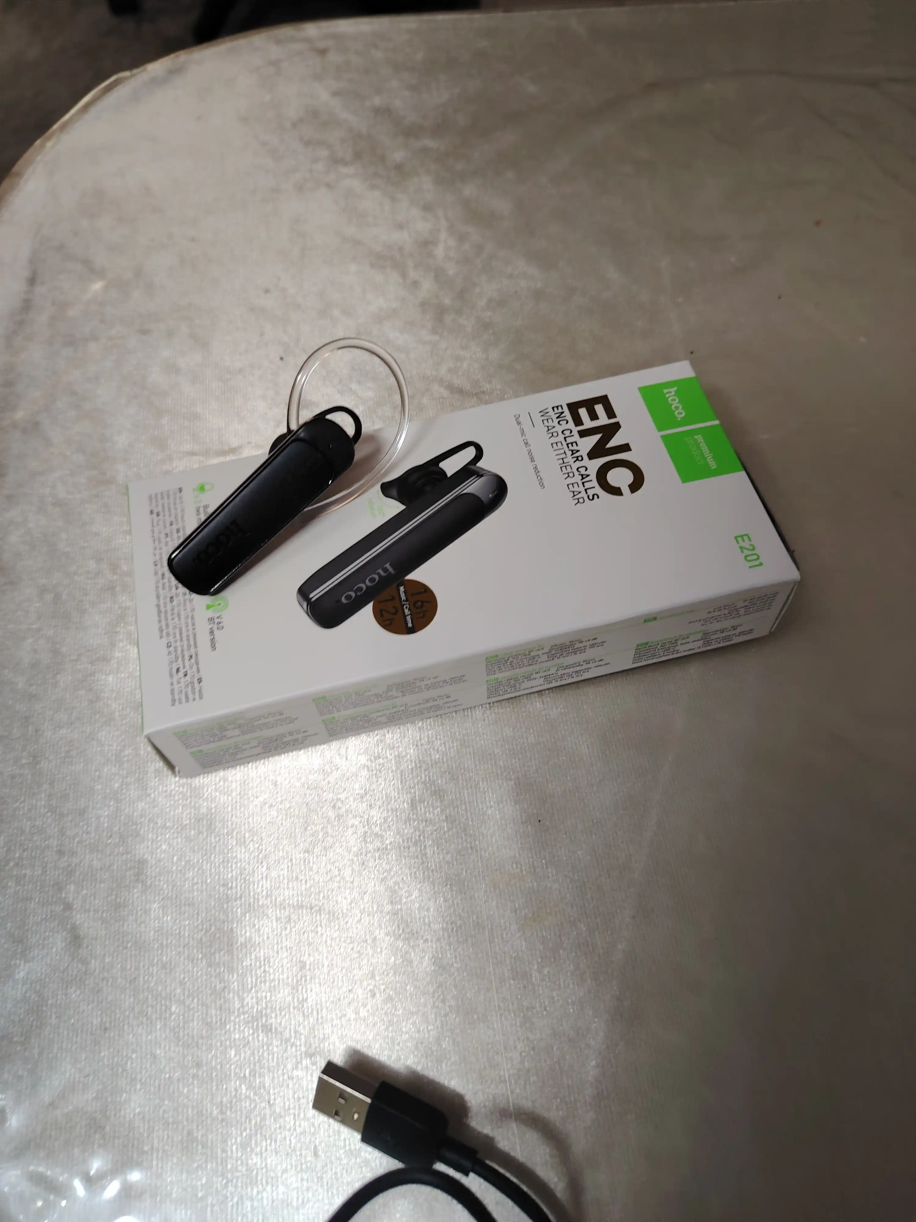 Bluetooth гарнитура Hoco E201 Exceed моно наушник с микрофоном ENC для водителей