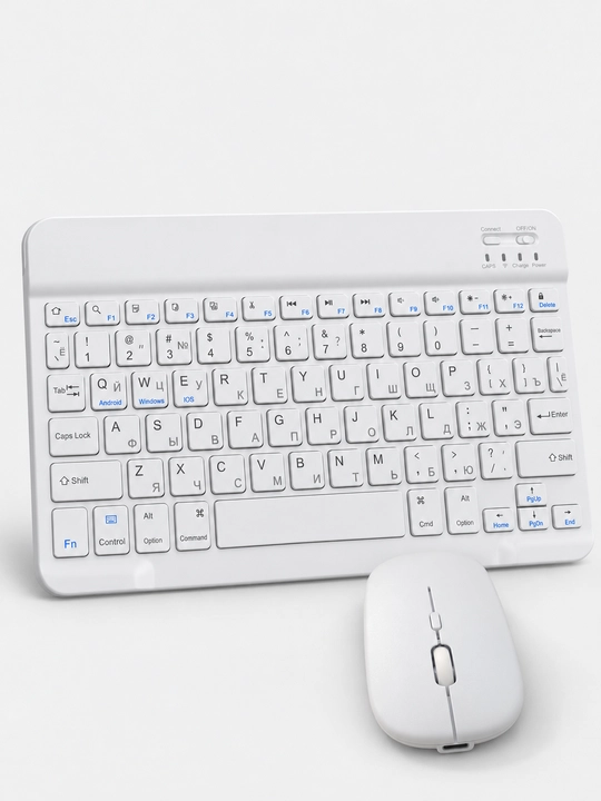 Набор клавиатура и мышь для планшета — Bluetooth, ENG/RUS раскладка