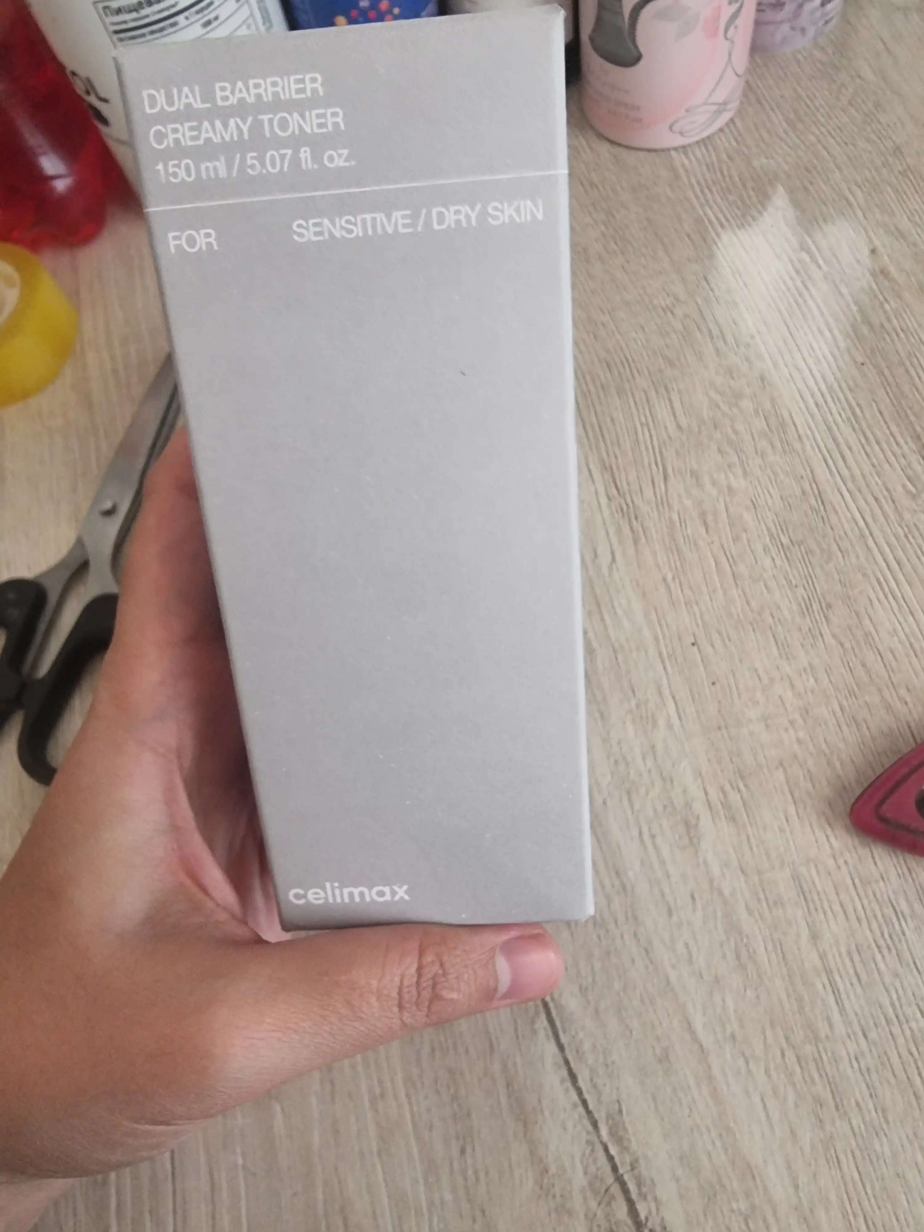 Celimax Dual Barrier Creamy Toner, namlovchi kremsimon yuz toneri, quruq sezgir teri uchun