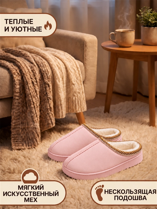 Угги домашние, женские тапочки, мягкие и тёплые, зимние, 36–41