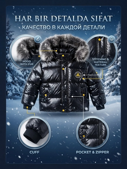 Куртка для мальчика, тёплая и удобная, стильная верхняя одежда на осень и зиму