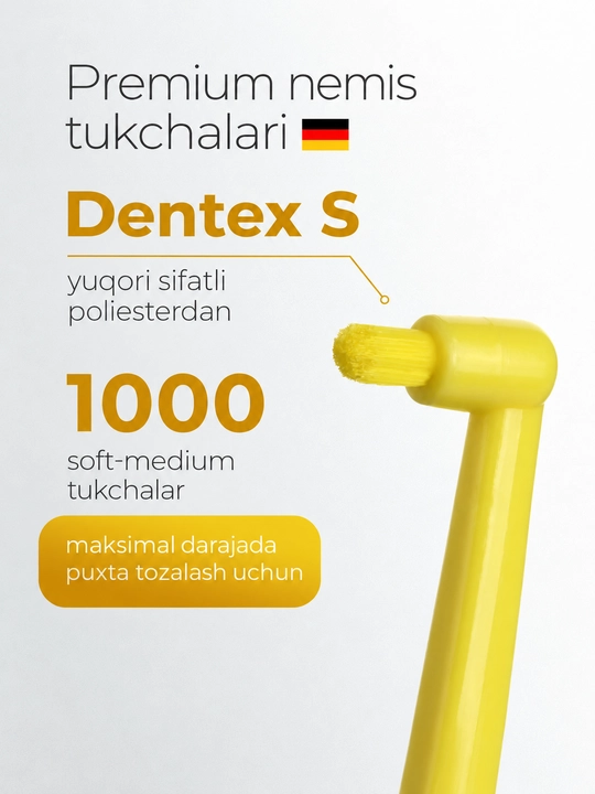 Breketlar va tishlararo tozalash uchun Revyline SM1000 Single bir tutamli tish cho‘tkasi