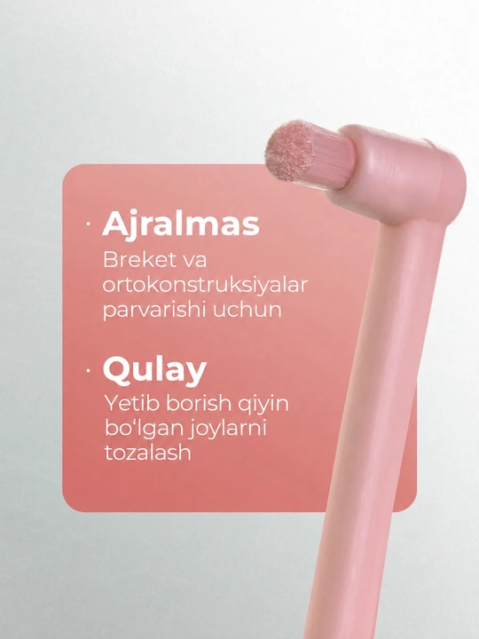 Breketlar va tishlararo tozalash uchun Revyline SM1000 Single bir tutamli tish cho‘tkasi