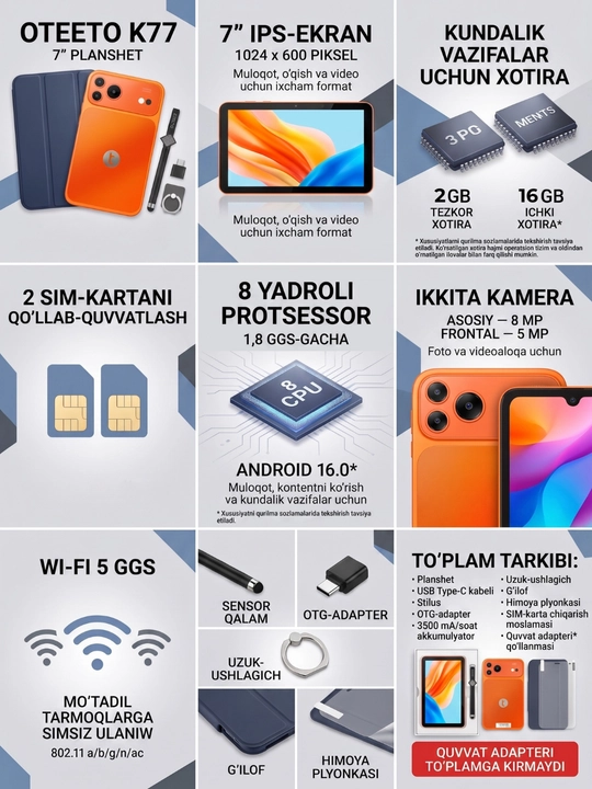 Klaviaturali planshetlar - o‘qish, ish va kundalik foydalanish uchun qulay yechim