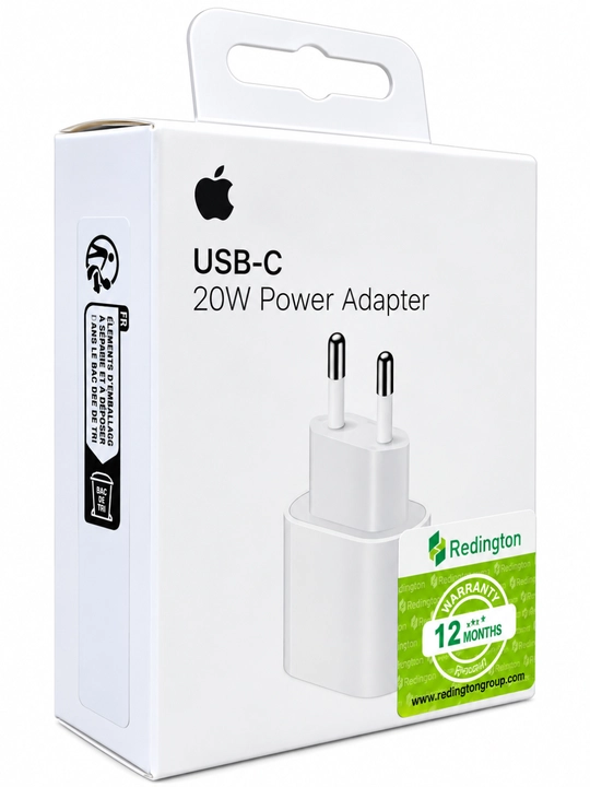 Apple USB-C 20W Power Adapter A2344, tezkor zaryadlovchi adapter, EU 2-pin, oq
