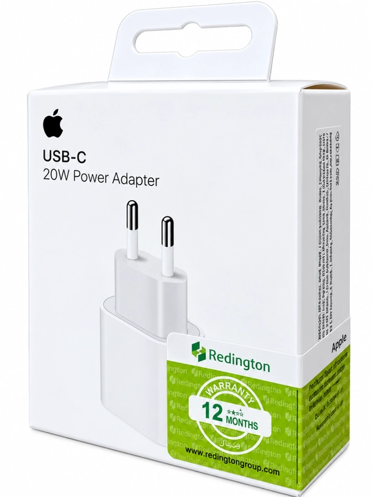 Apple USB-C 20W Power Adapter A2344, tezkor zaryadlovchi adapter, EU 2-pin, oq