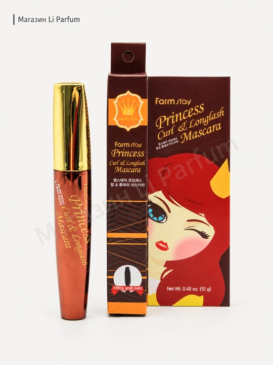 FarmStay Princess Curl & Longlash Mascara kipriklarni burash va uzaytirish uchun tush 12g