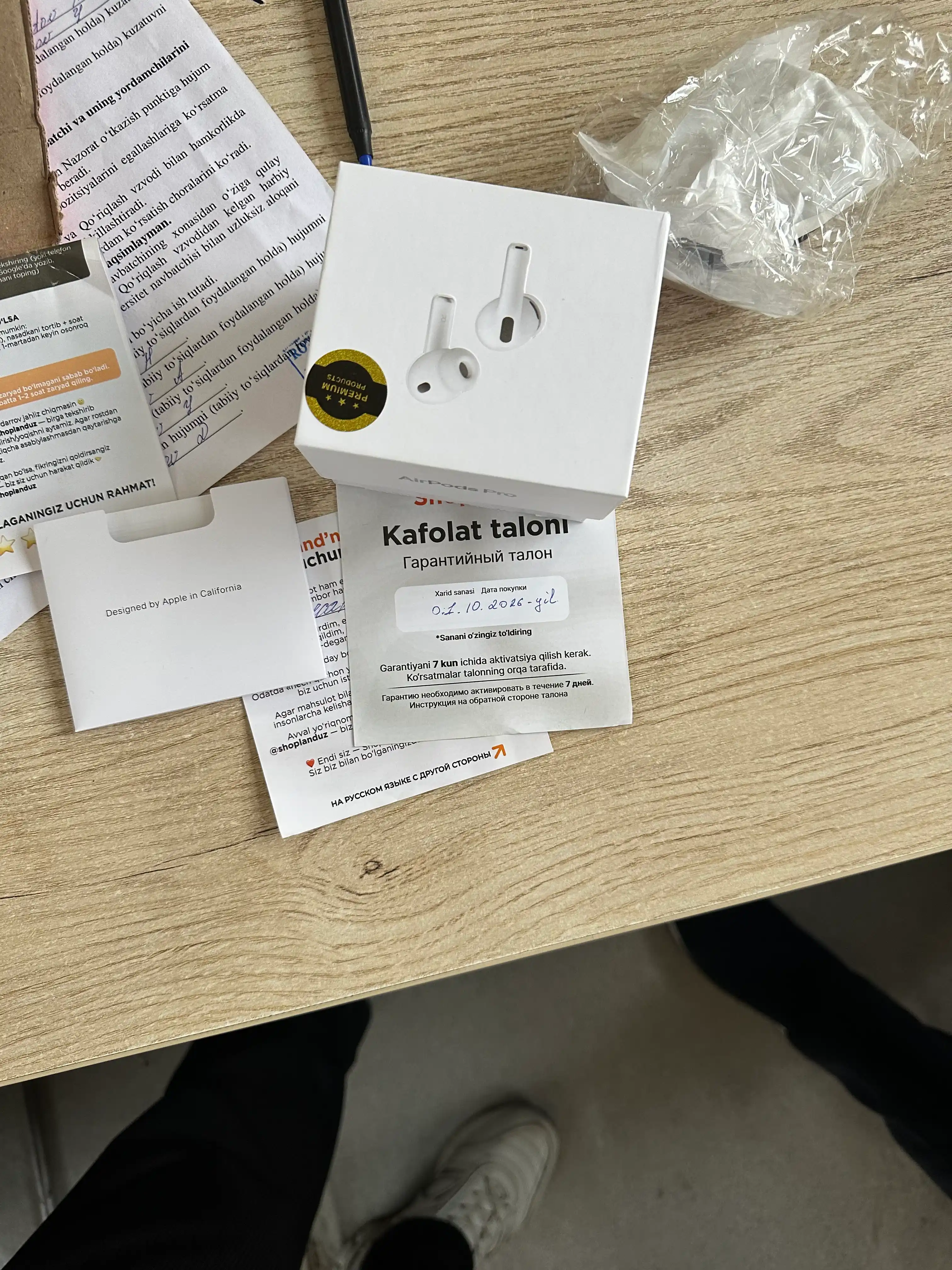 Simsiz quloqchinlar Pods Pro 3 ANC Premium, iPhone va Android uchun naushnik (4ta sovg'a)