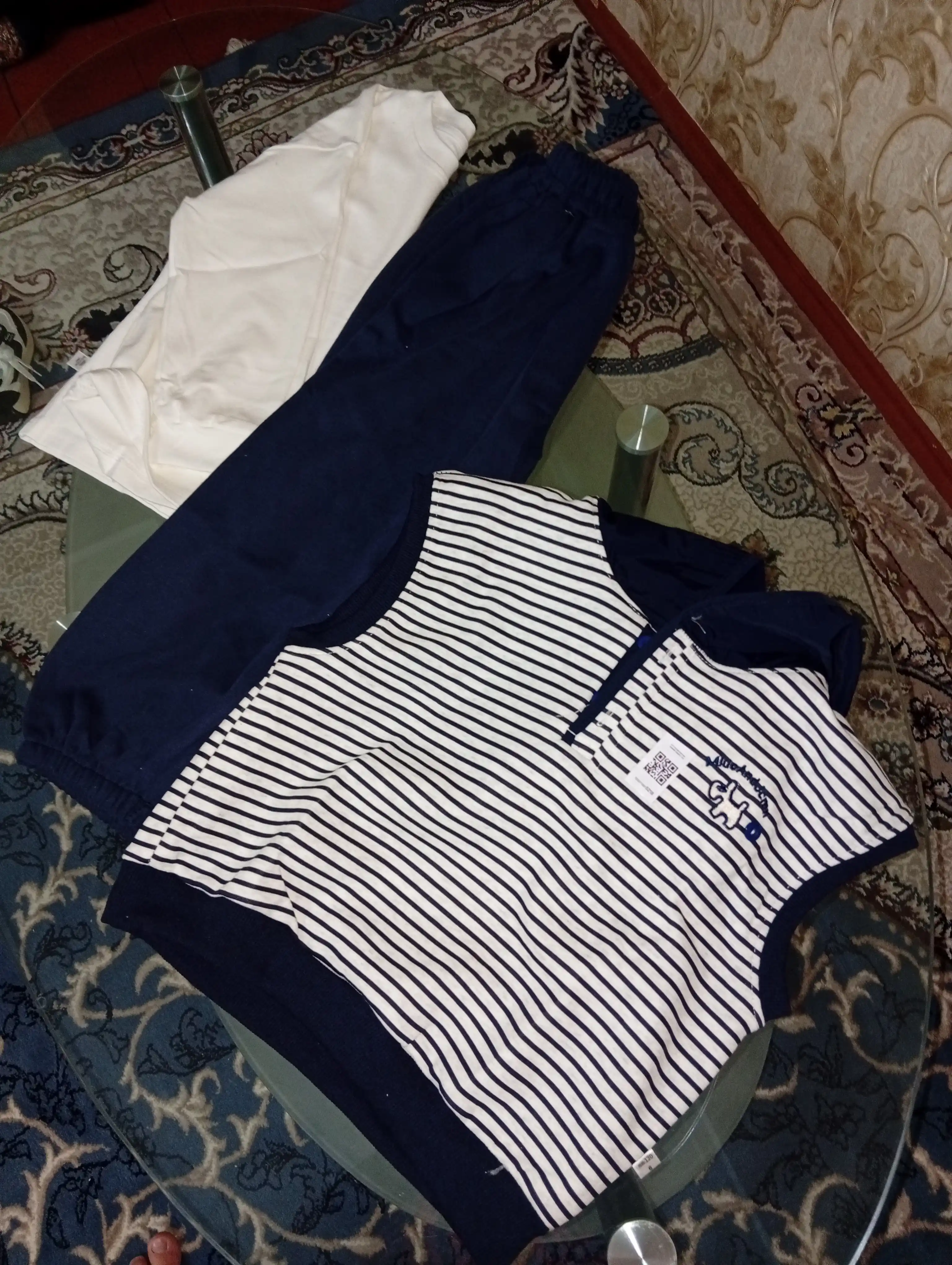 Bolalar uchun 3qismli kiym to'plami kuz va qish ,bahor fasli uchun yumshoq va qalin mato