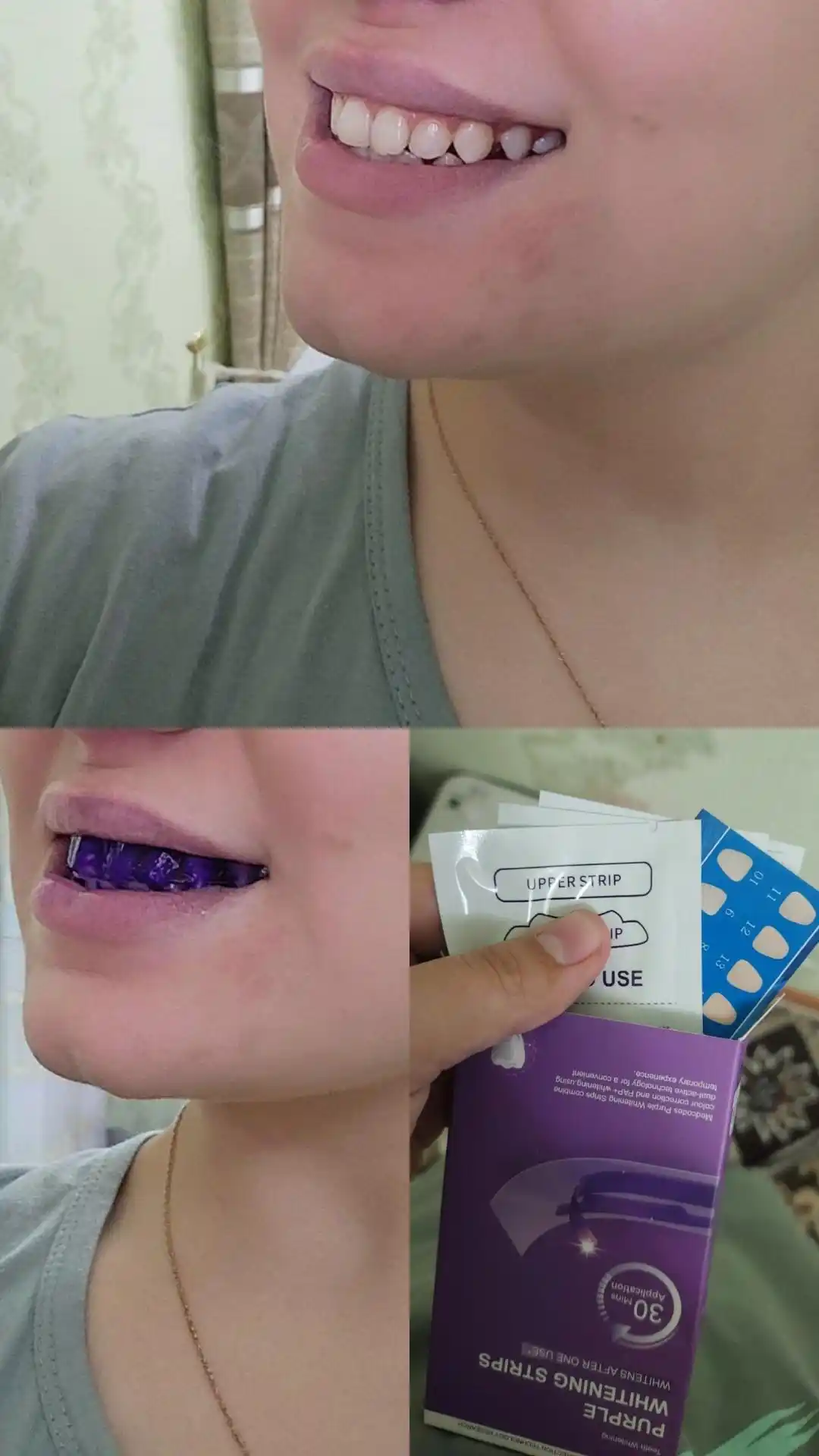 Smilekit Purple Whitening Strips полоски для отбеливания зубов, 30 минут