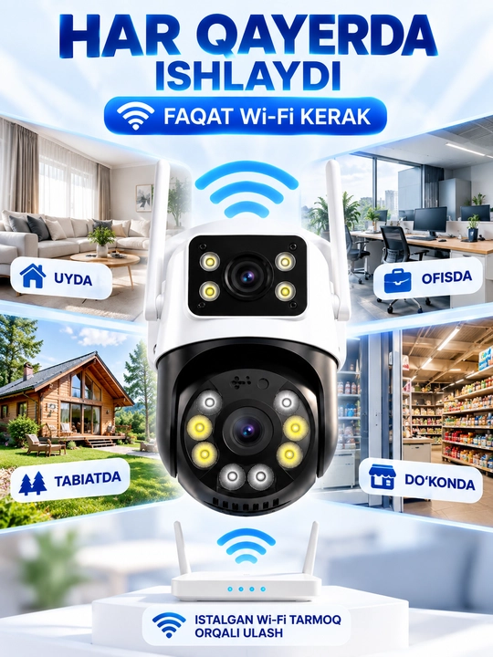 Камера видеонаблюдения, Умная Wi-Fi камера, камера 360 Full HD