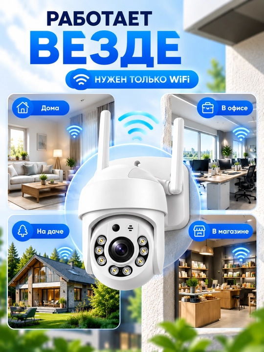 Камера видеонаблюдения, Умная Wi-Fi камера, камера 360 Full HD