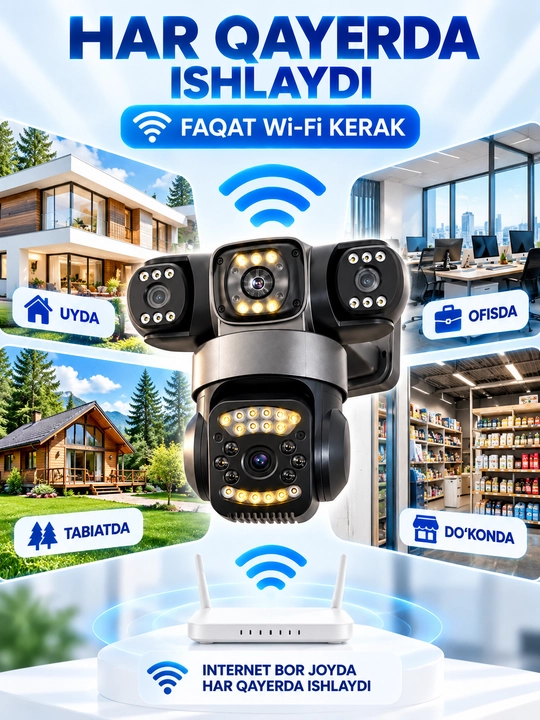 Камера видеонаблюдения, Умная Wi-Fi камера, камера 360 Full HD