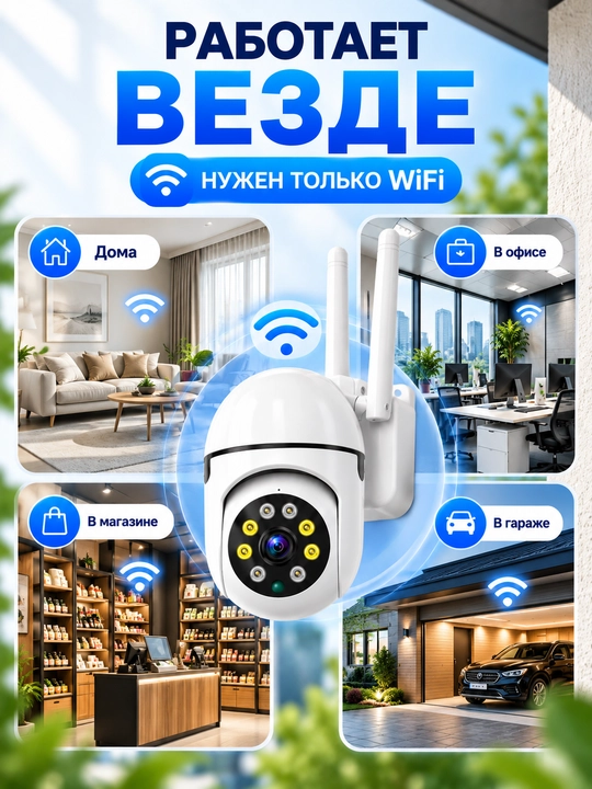 Kuzatuv kamerasi, Aqlli Wi-Fi kamera, 360° Full HD kamera