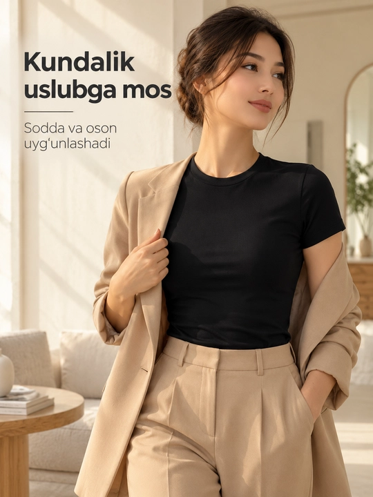 Futbolka ayollar uchun, klassik uslub