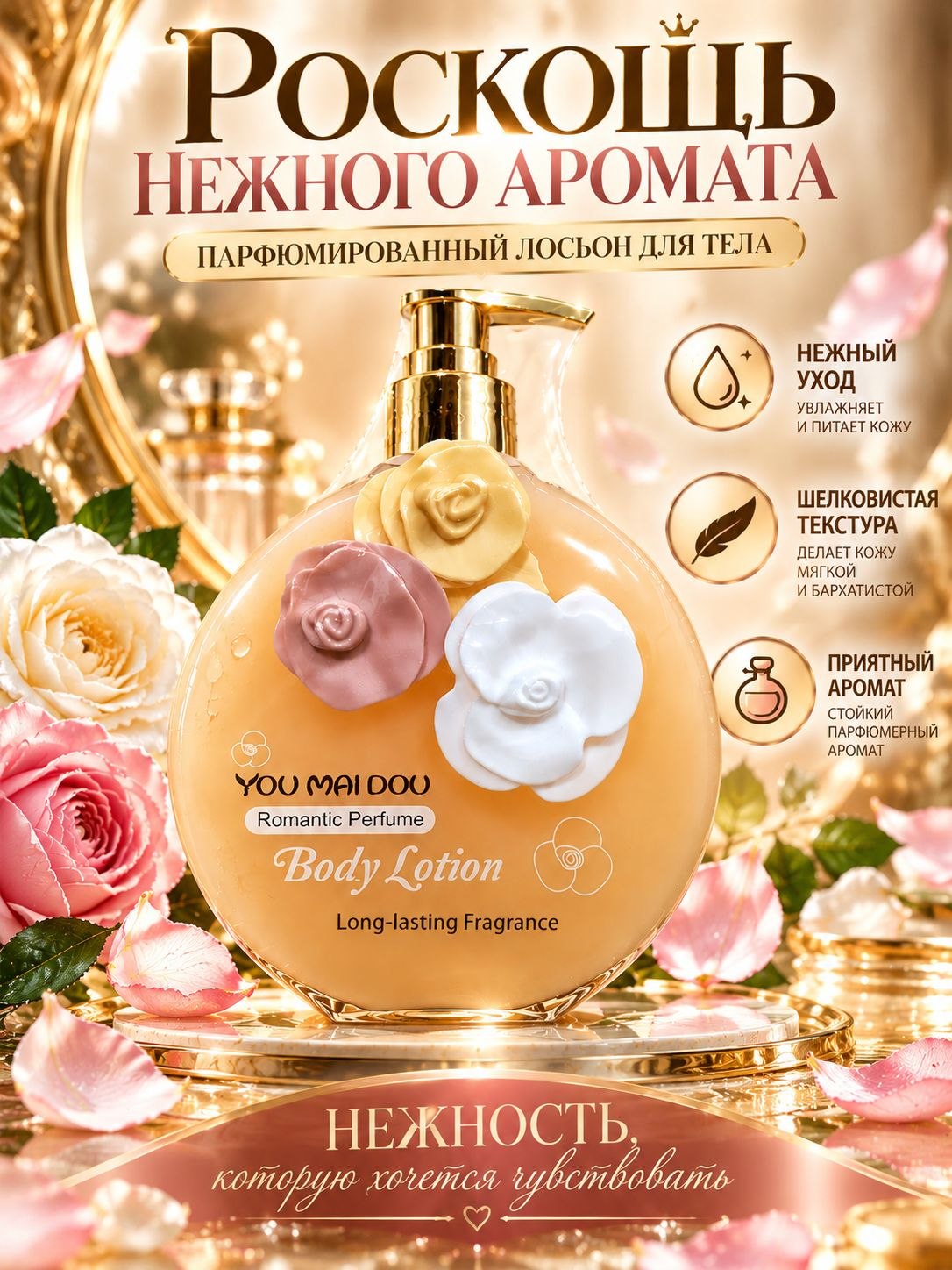 Лосьон для тела YOU MAI DOU парфюмированный, увлажняющий, ароматный, нежный