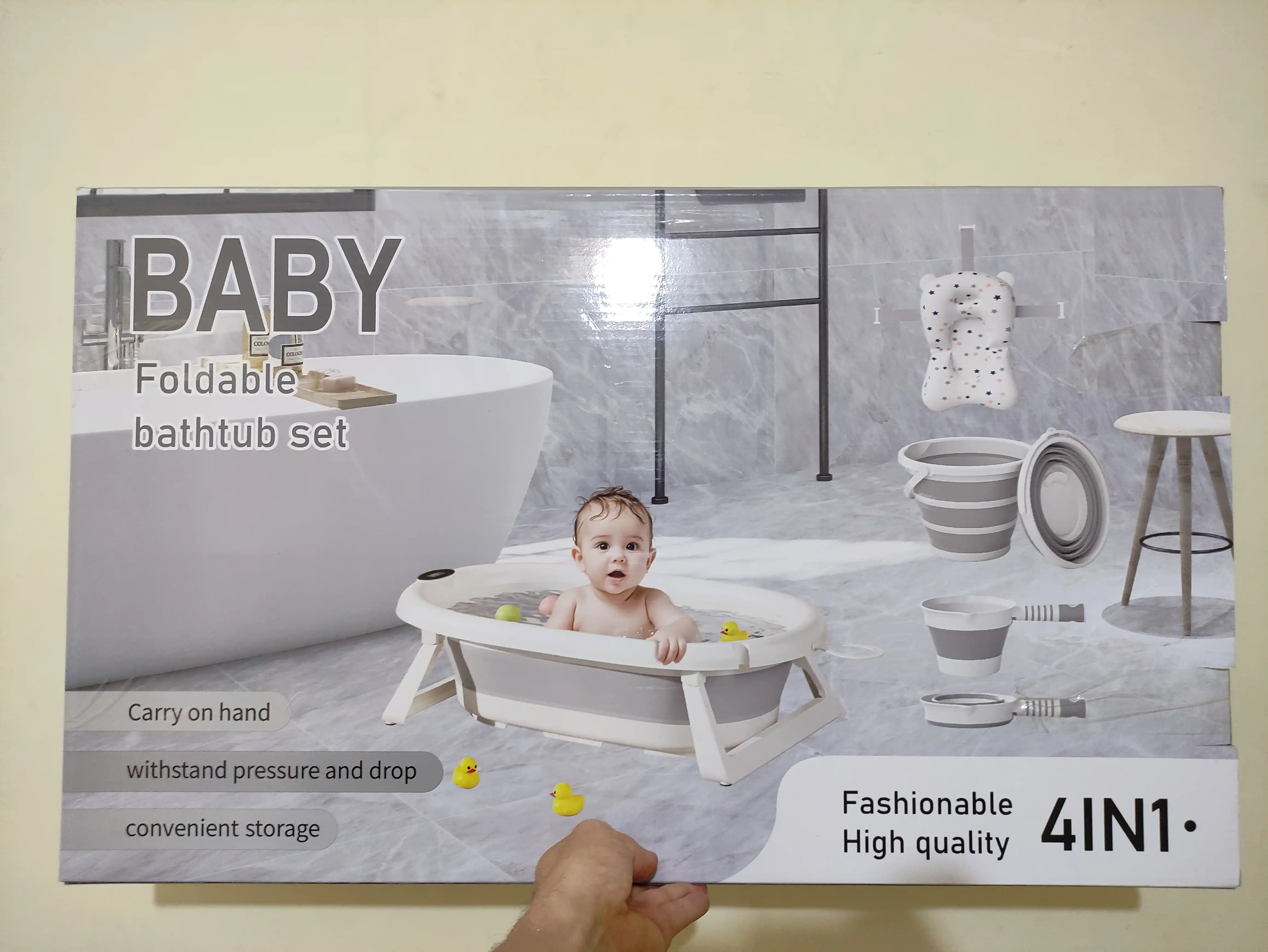 Vannochka, 50 litrli, termometrli va yumshoq matrasli yangi tug‘ilgan chaqaloqlar uchun