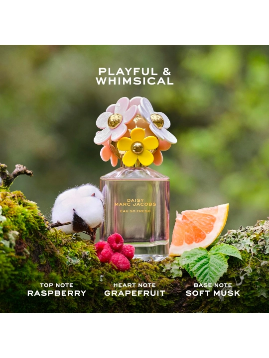 Marc Jacobs Daisy Eau So Fresh ayollar uchun atir 125ml duxi Ispaniya parfyum yangi sovga