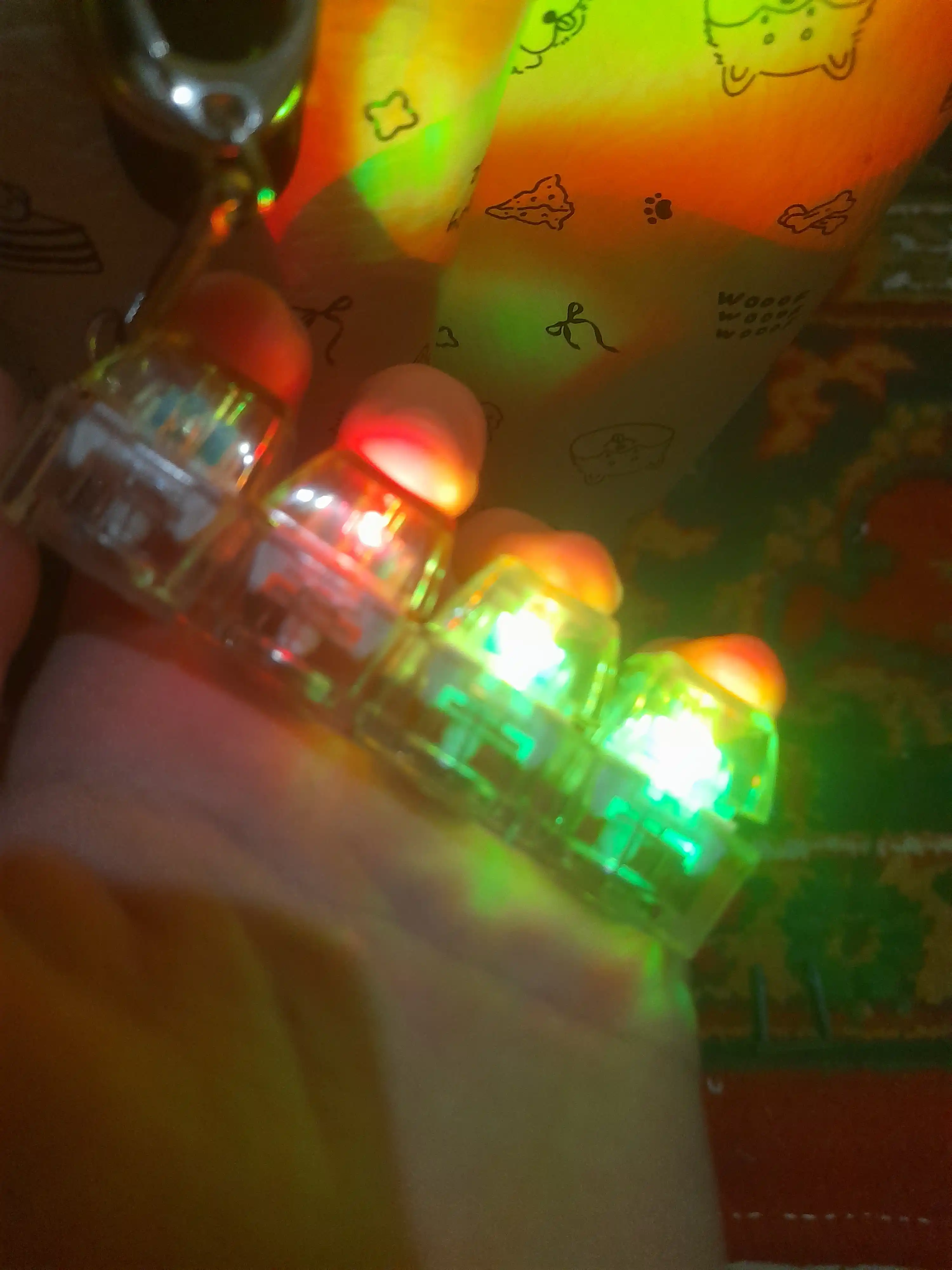 Антистресс брелок клавиатура RGB, механический кликер