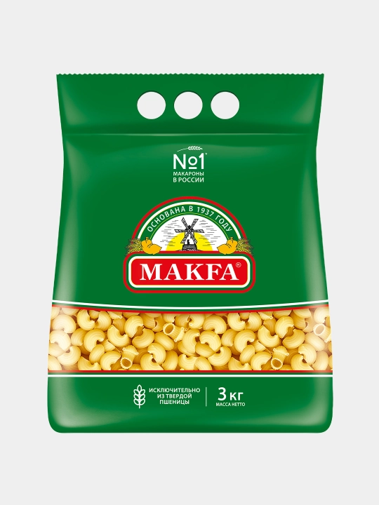 Makaron Makfa shilliq qurtlar, 3 kg