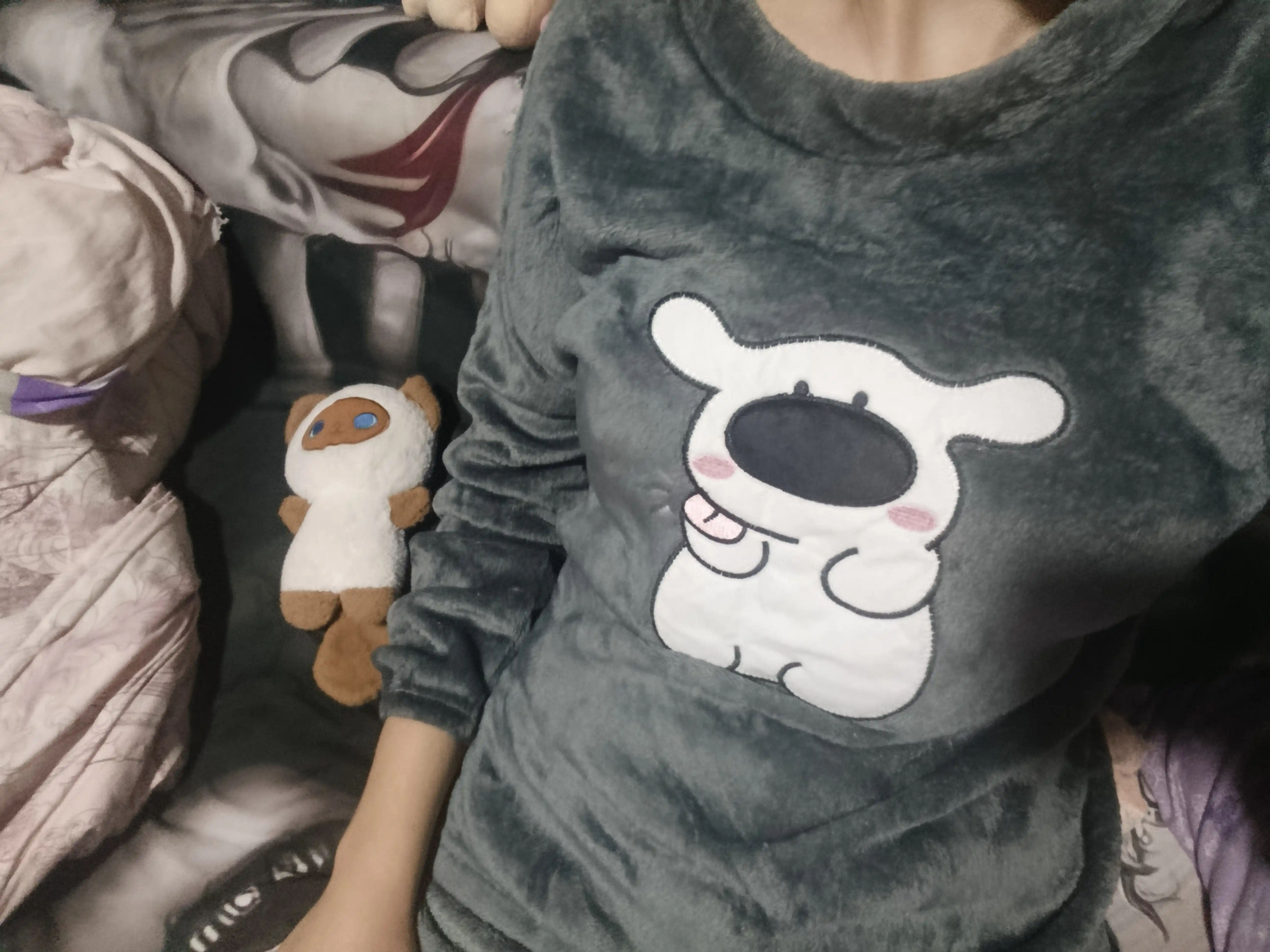 Женская пижама, со штанами, мягкая, плюшевая, пижама для женщин