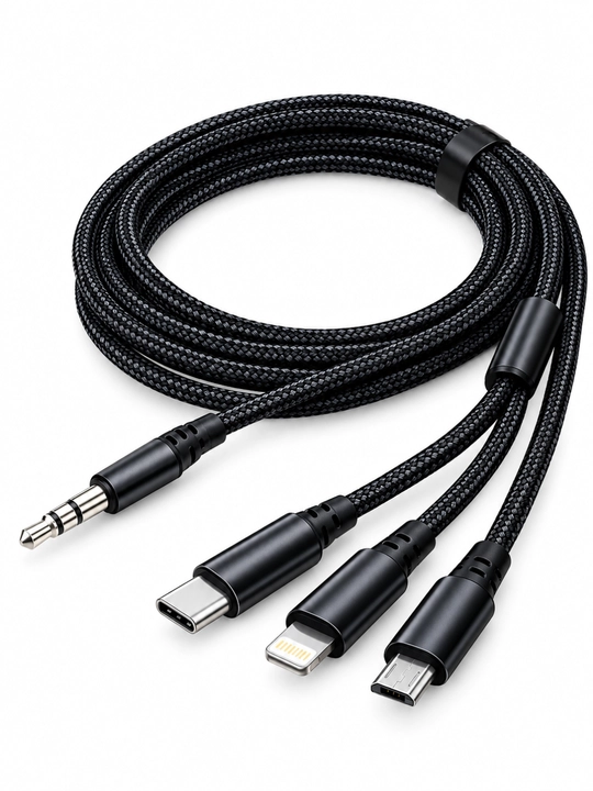 Аудиокабель AUX 3 в 1 — Type-C, Lightning и 3,5 мм AUX