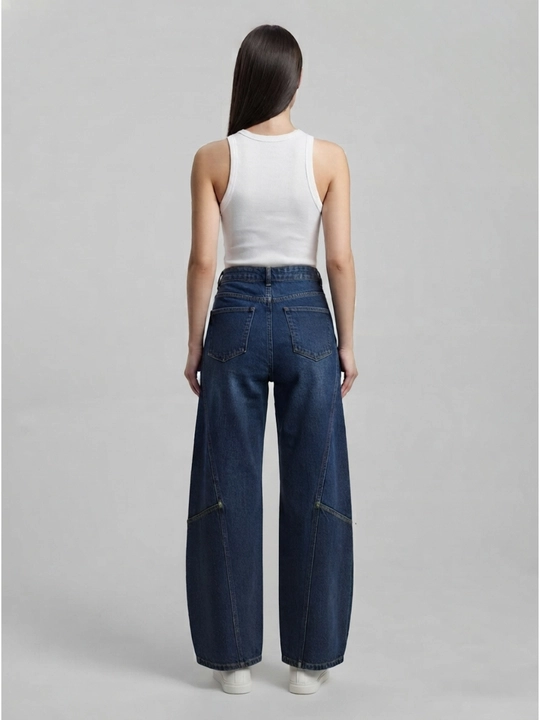 Ayollar uchun oversize jins shimlar