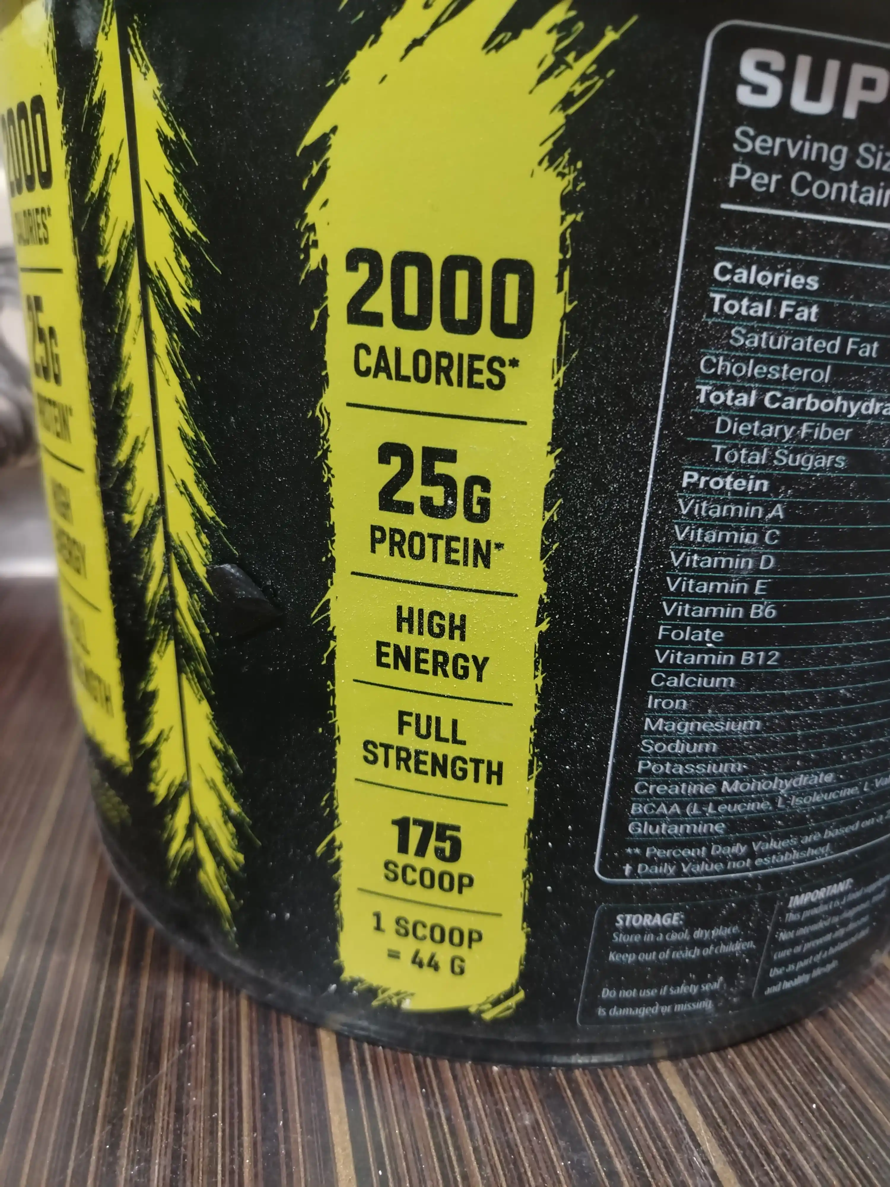 Geyner Super MASS GAINER, mushak massasini olish uchun, 1-3-7 kg