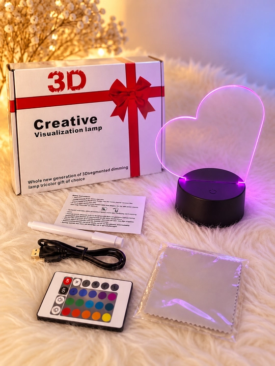 3D LED-светильник для рисования и записей, ночник с подсветкой, маркером и пультом - 