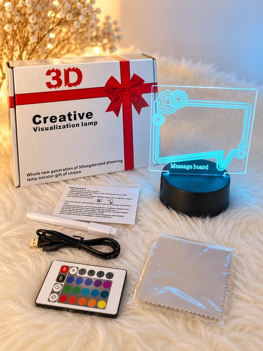3D LED-светильник для рисования и записей, ночник с подсветкой, маркером и пультом