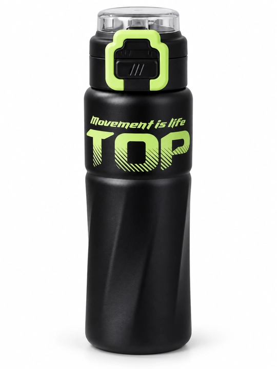 Termos 500 ml shaffof qopqoqli qulflanadigan tugmali zamonaviy dizayn