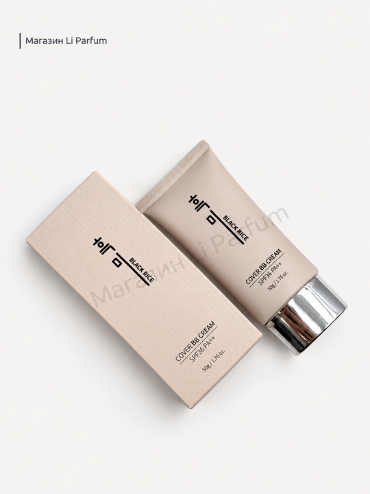 BB-крем Black Rice Cover №21 SPF50+ PA+++ тональный BB-крем для лица, 50 г, Корея