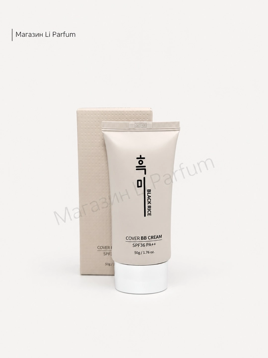 BB-крем Black Rice Cover №21 SPF50+ PA+++ тональный BB-крем для лица, 50 г, Корея - 