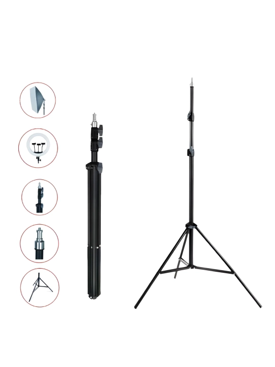 Shtativ Jmary MT-75, alyuminiy, balandligi 80–210 sm, yuk 5 kg gacha